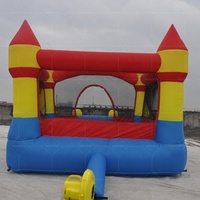 Videur gonflable commercial combiné de PVC de double ruelle de minuit avec la maison gonflable de rebond de château de cavalier de glissière combinée pour la partie