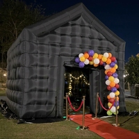 Sayok Grande Tente de Fête Gonflable de 8 Mètres, Tente Disco Extérieure, Boîte de Nuit Gonflable avec Lumières