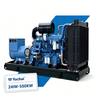 Groupe électrogène diesel à châssis ouvert Yuchai 24-200 kW, groupe électrogène électrique robuste pour projets