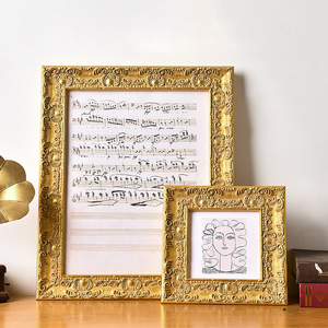 Retro Creative Solid Wood <strong>Picture</strong> <strong>Frames</strong> with Distinctive Patterns Rectangle Square Tabletop/Wall Mountable - Product Image 6