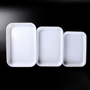 Ustom-platos rectangulares de <span class=keywords><strong>melamina</strong></span> blanca, bandejas de cena para restaurante, hotel y uso doméstico - Product Image 2