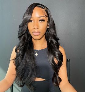 40 İnç Doğal İşlenmemiş Vietnam Saçı Önceden Yolunmuş 13x6 Yapıştırıcısız Tam Ön HD Peruk Gerçek Saç Dantel Ön Vücut Dalgası Kıvırcık Peruk Satıcısı - Product Image 1