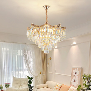 Lustre en cristal, luminaire principal, style français, luxe moderne, pour salon et chambre principale, simple et <span class=keywords><strong>tendance</strong></span>, nouveau modèle <span class=keywords><strong>2023</strong></span> - Product Image 2