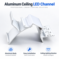 Profilé LED en aluminium pour éclairage indirect, forme personnalisée, canal encoche pour plafond, mur, éclairage linéaire décoratif intérieur