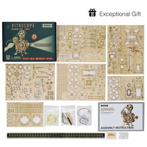 Robotime <span class=keywords><strong>Rokr</strong></span> <span class=keywords><strong>Bois</strong></span> Artisanat LK601 Éducatif Miniature Vitascope Modèle Jouet <span class=keywords><strong>3D</strong></span> Puzzles En <span class=keywords><strong>Bois</strong></span> Pour Adultes - Product Image 6