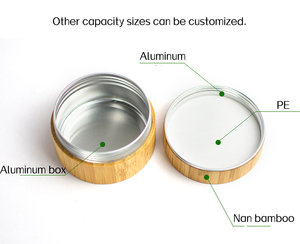 <span class=keywords><strong>Pot</strong></span> en <span class=keywords><strong>bambou</strong></span> pour crème visage, lotion, cosmétiques, ensemble d'emballage, flacon pour soins de la peau, <span class=keywords><strong>pot</strong></span> en aluminium pour crème faciale - Product Image 4