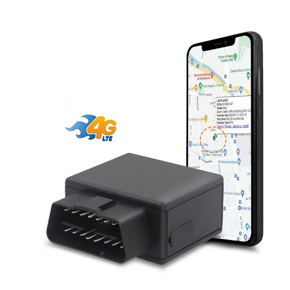 جهاز تعقب GPS OBD II للبيع بالجملة مع شاشة وقود 4G وظيفة غنية بنظام تحديد المواقع OBD جهاز تتبع تشخيصي عبر الإنترنت