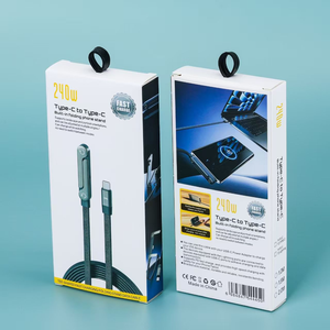 สายชาร์จ USB C to Type C แบบถักสูง 1.5 เมตร รองรับ PD3.1 240W 48V 5A ชาร์จเร็ว พร้อมที่ยึดโทรศัพท์แบบพับได้ สายไนลอน - Product Image 4