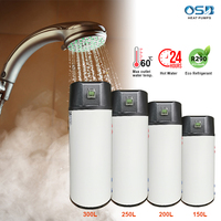 Chauffe-eau solaire monobloc tout-en-un à pompe à chaleur air-eau 300L, classe A, à haut rendement énergétique, contrôlé par application