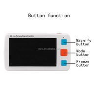 Portable 5" Digital Magnifier with 8 Pieces LED Lights 800x480 Resolution 2500mAh Battery for Low Vision Reading Aid