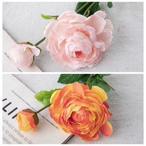ดอกไม้ประดิษฐ์ CallaFloral สีส้มแบบก้านเดี่ยว เป็นมิตรกับสิ่งแวดล้อม เหมาะสำหรับตกแต่งงานแต่งงาน งานฝีมือ และตกแต่งบ้าน - Product Image 3
