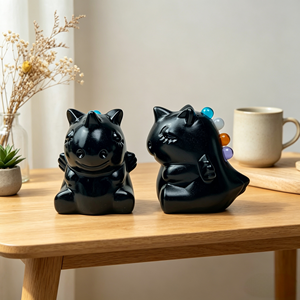 Figuras de Animales Talladas en Piedra Natural al por Mayor: <span class=keywords><strong>Marmota</strong></span> y Unicornio para Decoración del Hogar y Regalos Festivos - Product Image 4