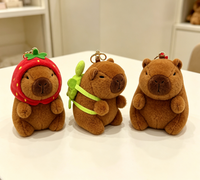 Vailpro 100 Designs Peluche Capybara 12 cm, Jouet en Peluche Doux, Adorable Porte-clés Capybara pour Sac d'Anniversaire
