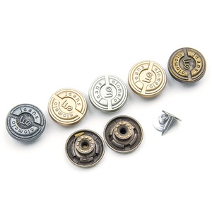 Plating Zamak Zinc Alloy Pants 15mm 17mm Metal Clothes Custom logo and Rivets Jeans Denim <b>Buttons</b> for Clothes Jeans Denim - Product Image 4