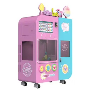 Automatic Windows Cleaning Function Small Automatic Vending Cotton Candy Making Machine