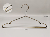 Cintres de luxe en métal bronze robustes avec encoches antidérapantes – Organisateur de garde-robe durable pour manteaux et costumes (emplacements individuels)