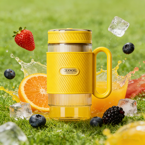 Mini-mixeur portable 500ML 700ML, bouteille <span class=keywords><strong>de</strong></span> jus électrique avec couvercle à boire directement, lames en acier inoxydable, chargement USB pour la cuisine - Product Image 3