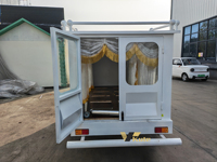 Cercueil électrique de luxe à colonne, alimenté par batterie, en acier, pour transport funéraire