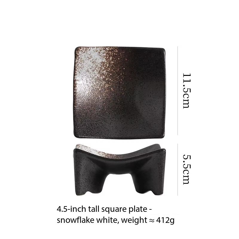 plato de cuatro patas-copo de nieve blanco