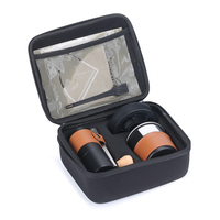 Ensemble de luxe en cuir PU pour machine à café, tasses à thé, kit de table, coffret cadeau