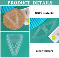 Boîtes à gâteaux individuels, 13 cm x 7 cm, boîtes à cheesecake individuelles, boîtes à cupcakes à clapet, contenants alimentaires en plastique transparent avec charnières et couvercles