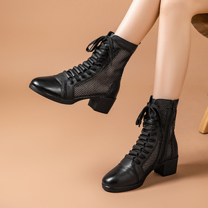 <span class=keywords><strong>Chaussures</strong></span> de danse Tango/<span class=keywords><strong>Flamenco</strong></span> pour femmes, nouvelles bottes mi-hautes à talon carré pour l'automne-hiver, style sportif et confortable - Product Image 4