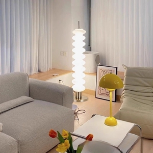 مصباح أرضي فاخر حديث بتصميم بسيط على شكل قرع، فائق السطوع بطيف كامل لحماية العين، مناسب للفنادق والفيلات وغرف المعيشة - Product Image 3