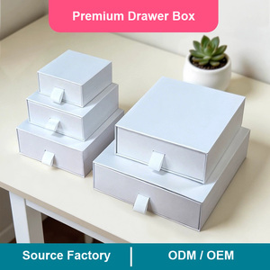 กล่องของขวัญแบบลิ้นชักเลื่อนได้ ยี่ห้อ EVERWIN รับผลิตตามสั่ง พร้อมโลโก้ กล่องเก็บเครื่องประดับสุดหรู พร้อมริบบิ้น สำหรับขายปลีก - Product Image 1