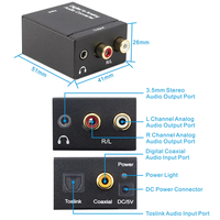 Adaptateur DAC portable sans perte, coaxial, fibre optique, prise casque numérique 3,5 mm vers analogique, convertisseur audio RCA L/R