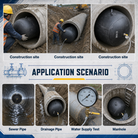 Bouchon gonflable pneumatique en PVC pour blocage de canalisation, test de blocage d'eau pour tuyaux d'égout