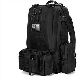 <span class=keywords><strong>Sac</strong></span> <span class=keywords><strong>à</strong></span> <span class=keywords><strong>dos</strong></span> tactique en denim Spoir Large unisexe 40-<span class=keywords><strong>50L</strong></span>, système Molle, <span class=keywords><strong>sac</strong></span> d'assaut noir - Product Image 1