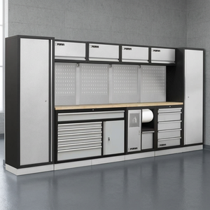 Meubles de bureau modulaires Fervi - Armoires à outils A007V 470 kg 3920x498x2000hmm pour un espace de travail efficace Arredamento - Product Image 3