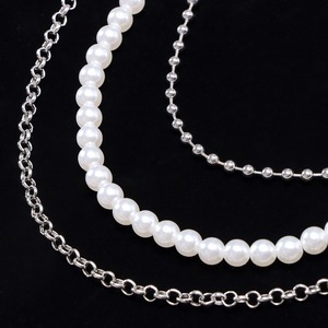 yueli Hip Hop Style Multi Layer Pearl <b>Cross</b> Waist <b>Chain</b> For <b>Men</b> Daily Wear Fashion Body <b>Chain</b> - Product Image 4