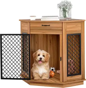 Indoor Home Wohnzimmer Schlafzimmer Büro Haustier Hund Kiste Häuser Möbel Multifunktion ale Holz Metall Hundehütten Käfige