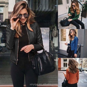 Veste en <span class=keywords><strong>cuir</strong></span> véritable pour femmes, en peau de mouton véritable, vente en gros en Europe et aux États-Unis, veste en <span class=keywords><strong>cuir</strong></span> vintage pour femmes - Product Image 2
