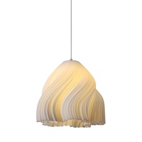 Lampe suspendue créative en acrylique LED imprimée en 3D avec lumière blanche chaude douce 2700K 36V pour hôtels et restaurants