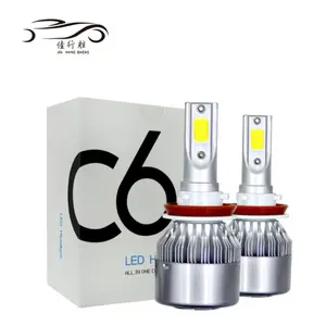 Farol de led c6 12v branco, à prova d' água, 36w, feixe alto e baixo, h1, h3, h4 e h13, para carro