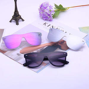 Lunettes de soleil tendance unisexes UV400 anti-reflet avec verres AC, monture marron, design à points de couleur et rivets, modèle I1 8213 - Product Image 5