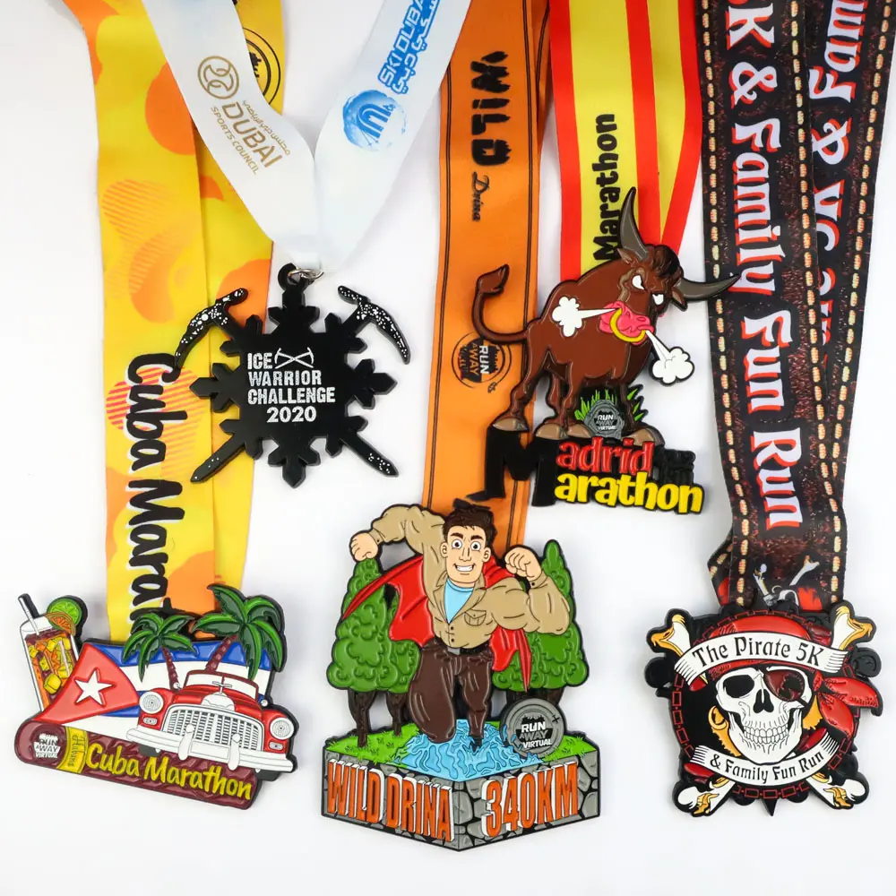 Hersteller 3d custom award läuft marathon finisher emaille metall sport medaillen