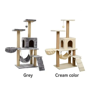 جودة عالية خشبية كبيرة حديثة الصبار إطار تسلق القنب حبل السيزال القط شجرة القط شقة برج منزل أثاث - Product Image 1