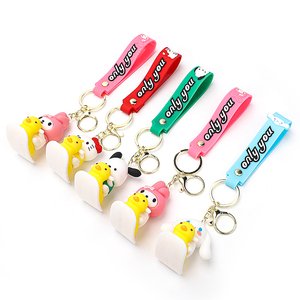 Promotion en gros pour des porte-clés en PVC et en caoutchouc de silicone 3D bon marché, porte-clés de personnages de dessins animés et mousquetons - Product Image 3