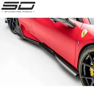 Meilleur <span class=keywords><strong>prix</strong></span> jupe latérale de lèvre avant en fibre de carbone sèche pour kit de carrosserie <span class=keywords><strong>Ferrari</strong></span> <span class=keywords><strong>F8</strong></span> oem - Product Image 1