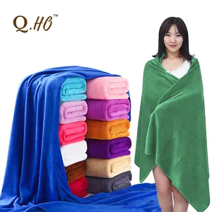 中国制造超细纤维毛巾手巾定制标签尺寸超细纤维布70 * 140厘米超细纤维浴巾
