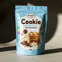 Sachets individuels refermables en aluminium, résistants à l'humidité, pour biscuits, impression personnalisée en gros OEM