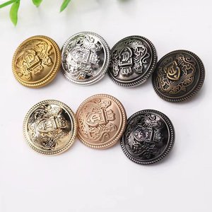 Wholesale 15mm-25mm Embossed Coat Metal Hand-sewn <b>Button</b> Round Nickle Free <b>Suit</b> Alloy Shank <b>Button</b> - Product Image 2