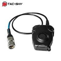 Adaptor PTT TS TAC-SKY PRC PTT Cocok untuk Harris an / PRC152 PRC148 163 Model Walkie-Talkie Adaptor Headset Taktis 6-Pin