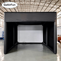 Tente de simulateur de golf gonflable de qualité commerciale, cage d'entraînement de golf portable avec écran d'impact pour événements de pratique de golf en extérieur