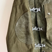 Veste de travail en toile de denim vintage, style streetwear, fabrication OEM, lavage délavé personnalisé, fermeture éclair, crochet de pont, style pompier