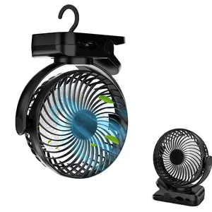 New Usb Charging 10000mah Fan Desktop Clip Fan 360 Rotating Adjustable Angle Mini Mini Clip Fan