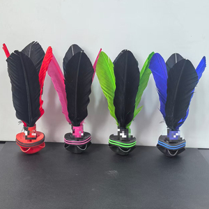 Volant de plage professionnel H21cm en plumes d'oie, 5 couches de caoutchouc, léger, écologique, haute durabilité, pour le jeu de Jianzi chinois - Product Image 4